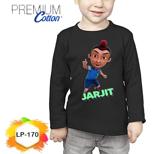 Baju Upin Ipin Jarjit Longsleeve Anak Premium Kaos #LP-170