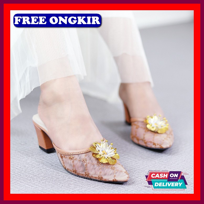 Sepatu Hak Tinggi Heels Sepatu Kerja Haihil Trendy Wanita Pesta Kondangan Ungu Chacha Heels Wanita P