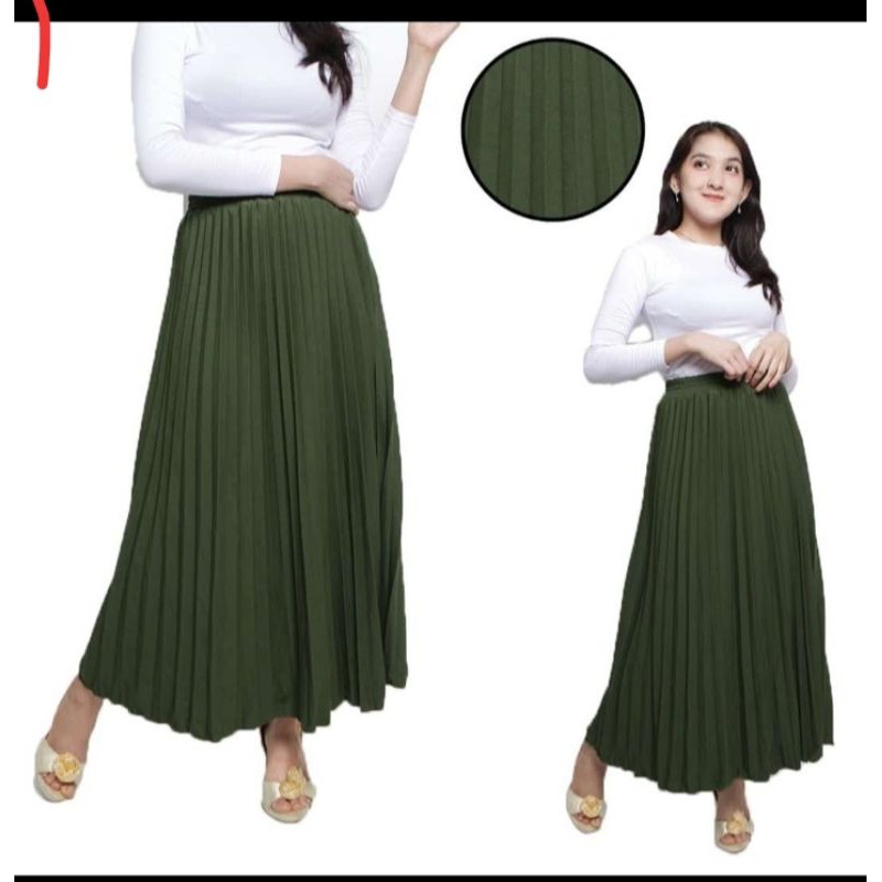 Rok panjang plisket import