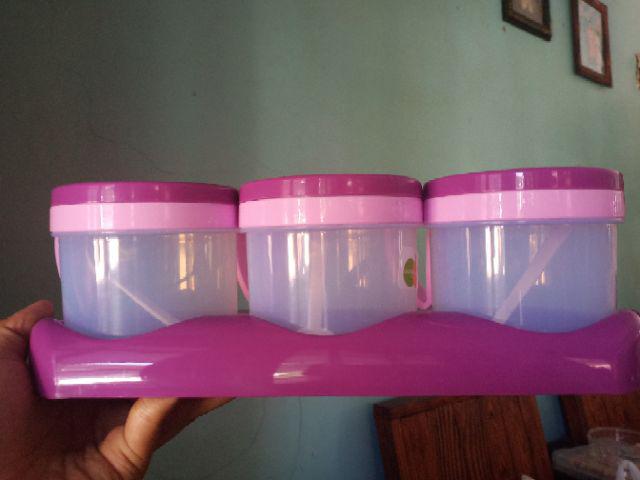 Tempat Bumbu Isi 3 Bulat Tgm1076