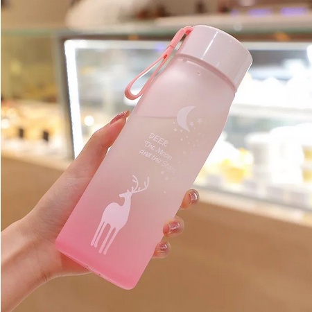 Botol Minum Plastik Model Snow Deer 600ml