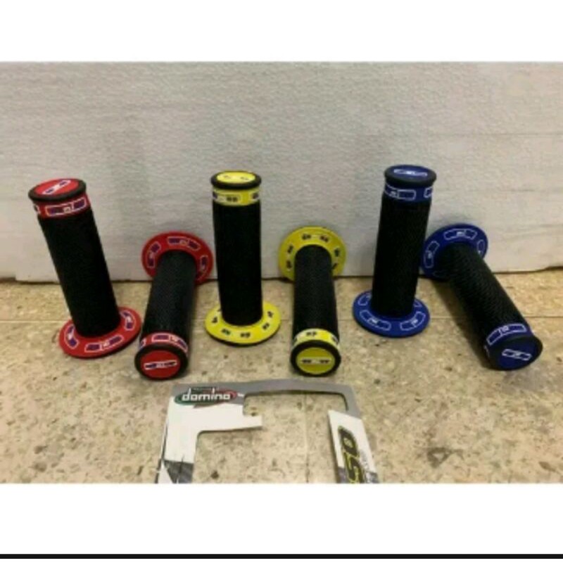 Handgrip Hanfat Domino Bulu Grip Domino bulu Variasi Model New /Sarung Gas Motor Twotone