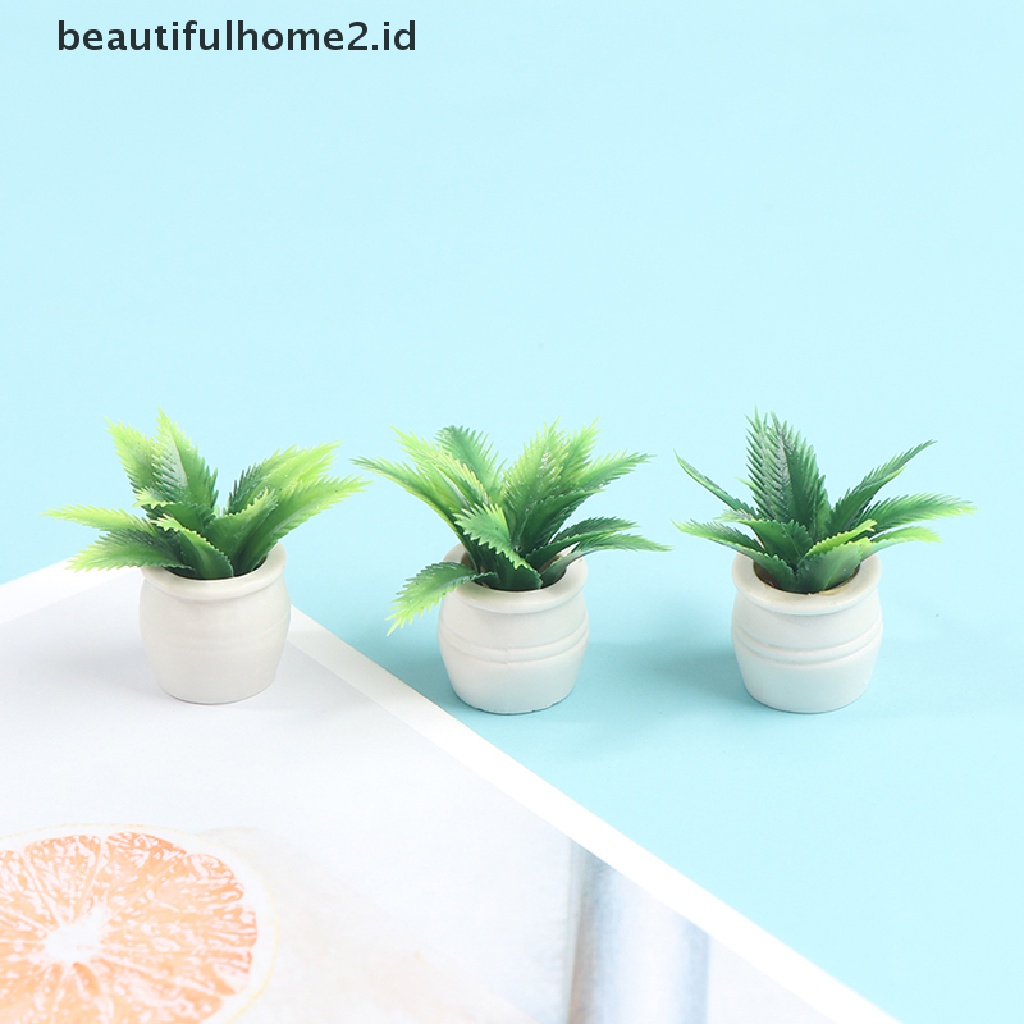 Beautifulhome2. Buku Literatur Dalam Bahasa MandarinId Miniatur Pot Tanaman Hijau Skala 1: 12 Untuk Dekorasi Rumah Boneka