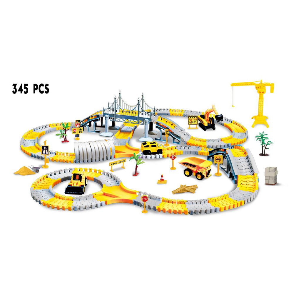 mainan track mobil City Truck 255 PCS