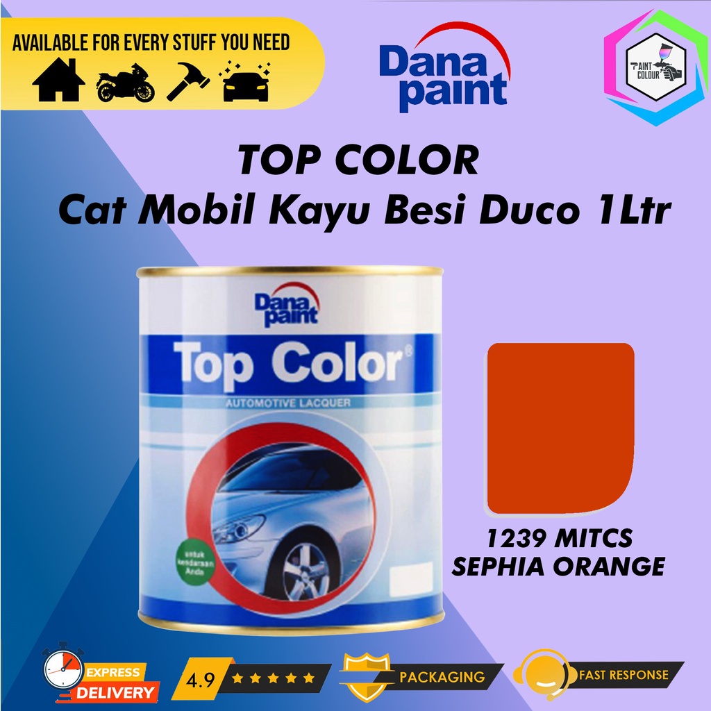 TOP COLOR 1239 - Mits Sephia Orange - Cat Mobil Kayu Besi Duco