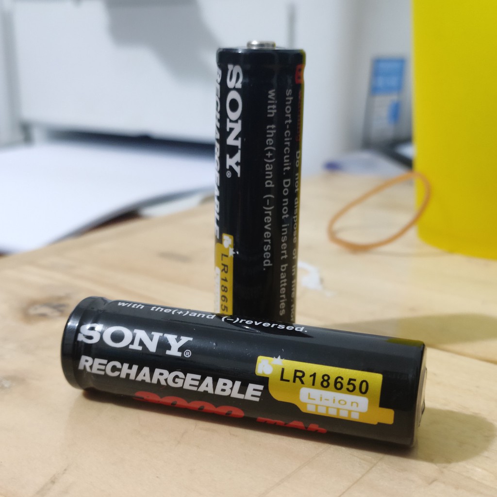 BATU BATEREI BATREI BATTERY SONY 18650 RECHARGEABLE 3000mAh