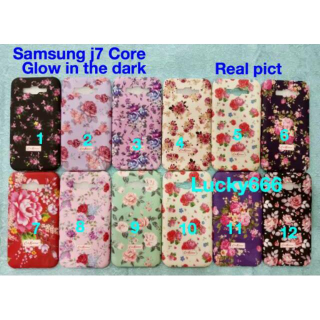 Soft case bunga samsung galaxy  j7 core silikon flower samsung j7 core j7core
