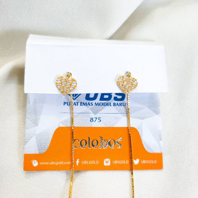 Murah Anting Panjang Model Love UBS Elegan