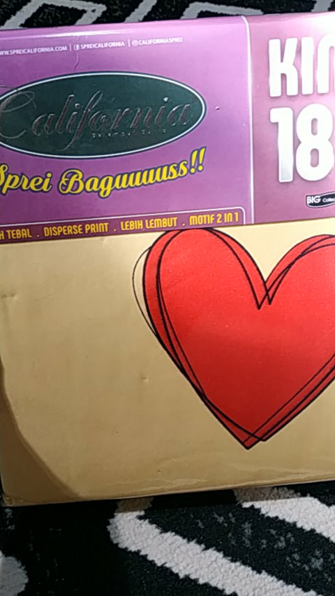 Hs Sprei 160x200/180x200 California Hanako,flo,ranti,heart,cheese,reyhana