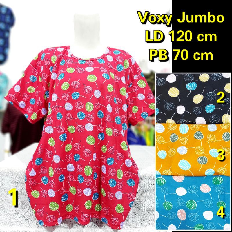 Kaos Jumbo motif bunga (LD 120cm)