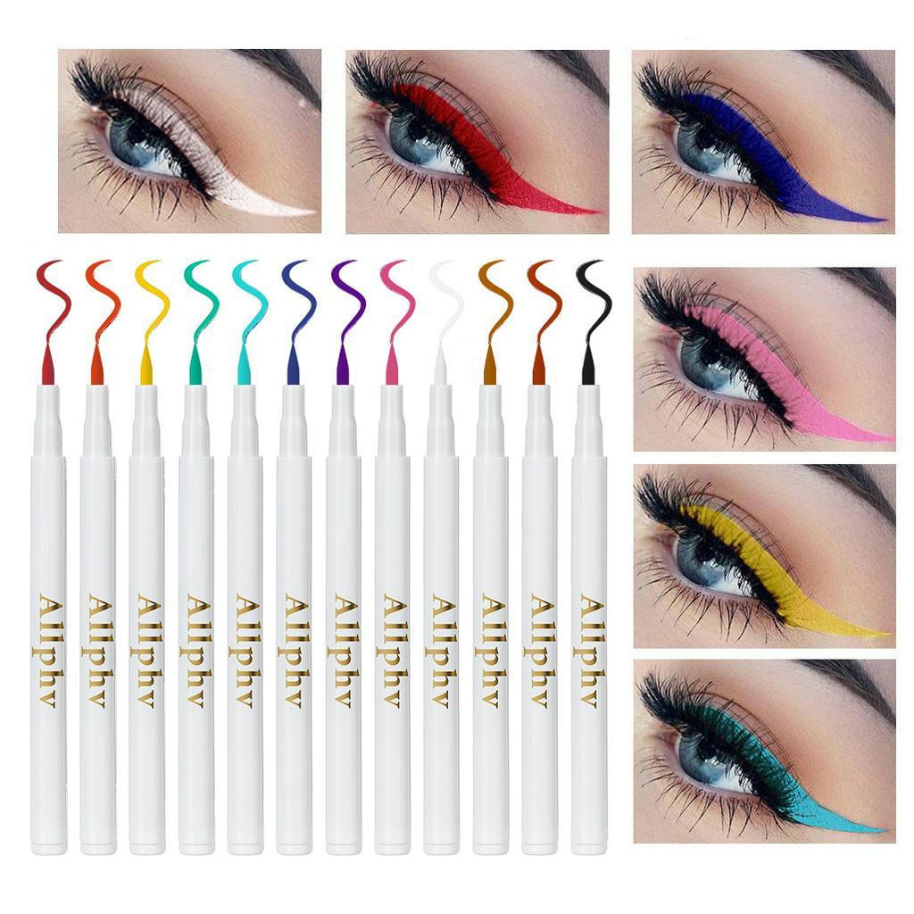 【100% Asli 】HANDAIYAN Allphv Eyeliner Waterproof Pencil Eyeliner Long Wear Matte Eye Liner Makeup Cosmetics Beauty Colorful Liner Makeup Warm