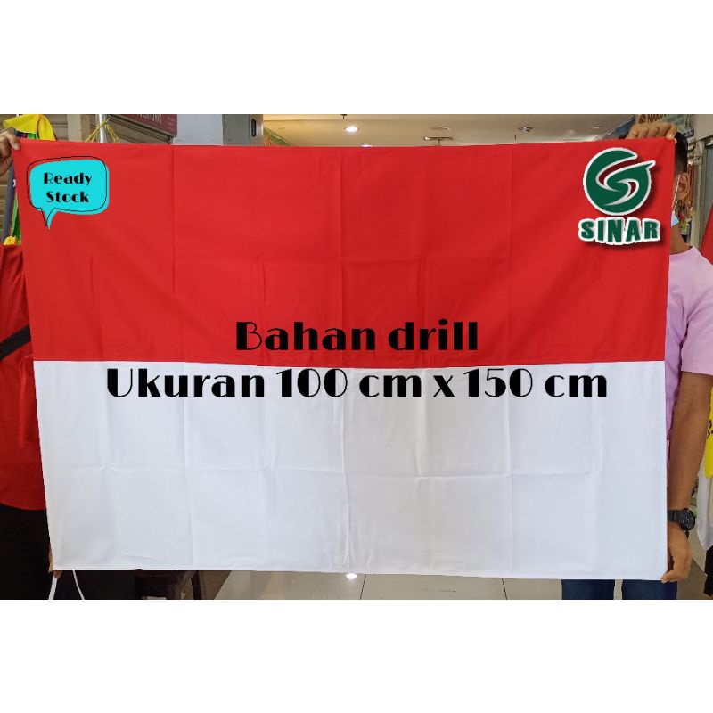 Jual Bendera Merah Putih Atau Bendera Indonesia Bahan Drill Ukuran 100 ...