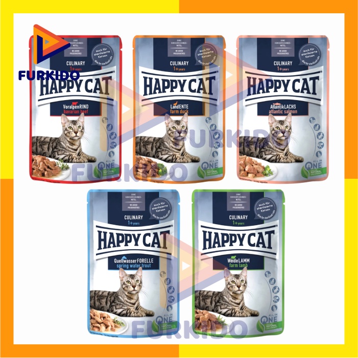 Happy Cat Supreme Culinary Pouch 85 Gr / Makanan Basah Kucing