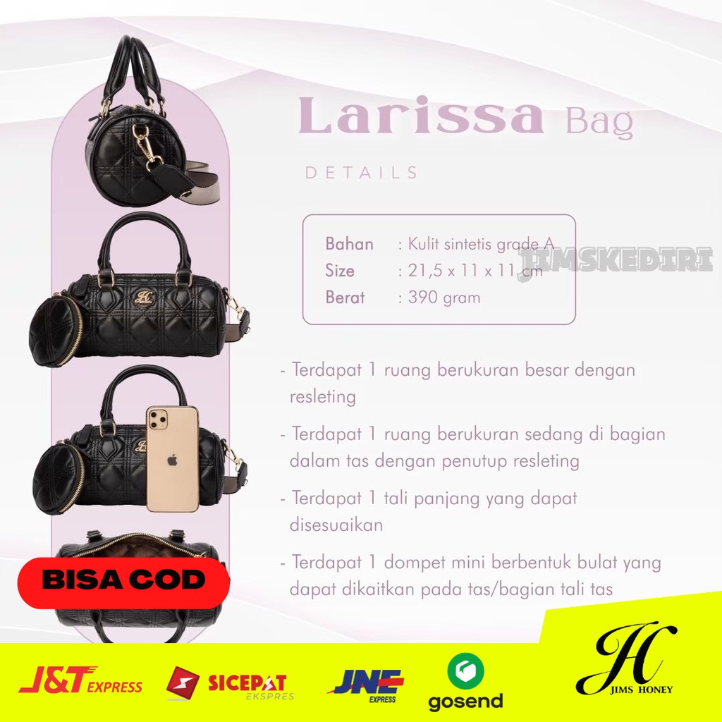 Tas Jims Honey Tas Selempang Slempang Wanita Ibu Ibu Import Korea Terbaru Murah untuk Cewek Pesta Kondangan Elegan Larissa Bag Jimshoney