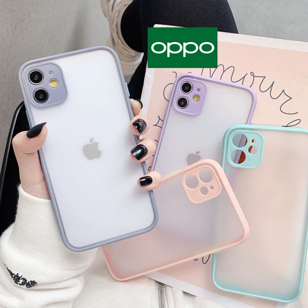 Case Oppo A3S A5S A12 A7 A31 A53 A54 A74 A15 A15S A11K A1K A95 F11 Softcase My Choice Macaron Fuze Lens