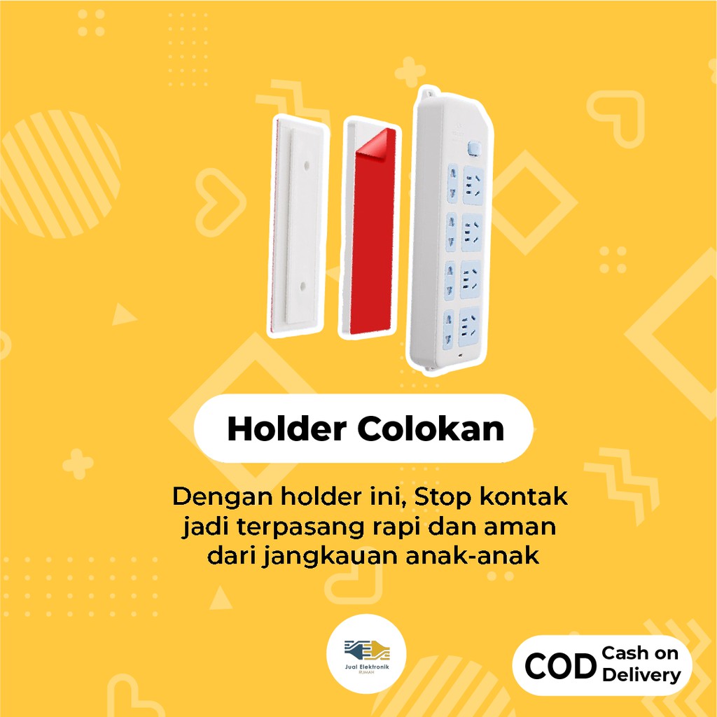 Tempelan Penyangga Holder Colokan Stop Kontak Remote AC