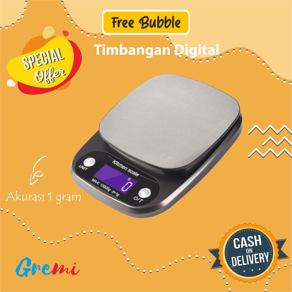 Timbangan Dapur Digital 10kg Premium Kitchen Scale High Quality