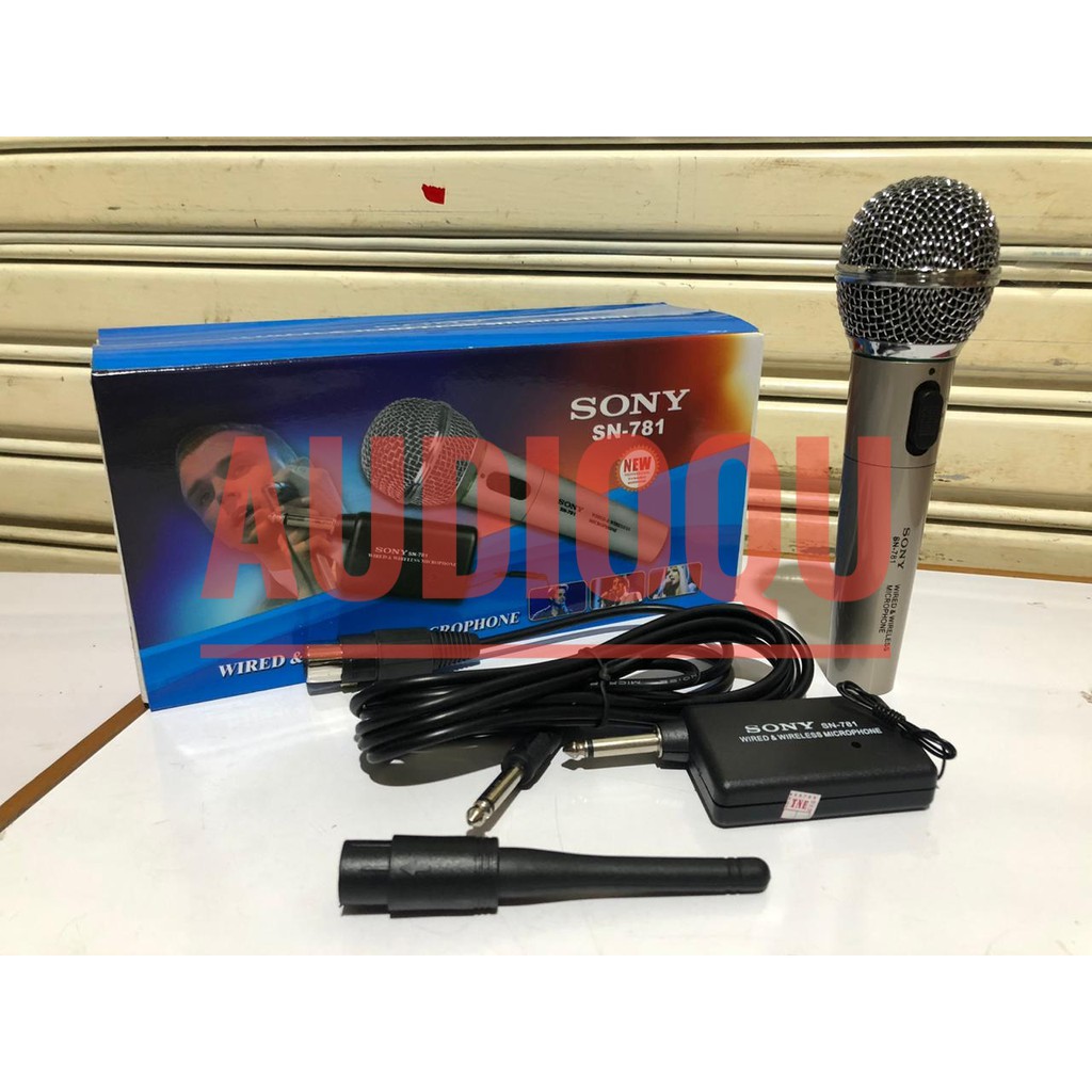 MIC KABEL WIRELESS SONY SN 781 / SN781 MICROPHONE SN781 2 IN 1 DUAL FUNGSI