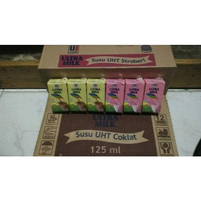 

(BISA COD) Susu UHT Ultra Milk 125 ml 40 Pcs Coklat Vanilla Strowberry STOK TERBATAS Kode 804