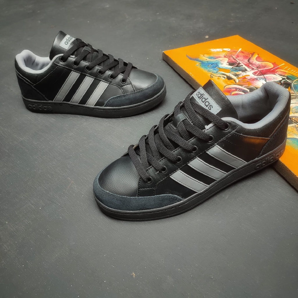 PROMO Sepatu Pria dan Wanita Adidas Neo Black Grey Original Sisa Eksport, Harga Termurah