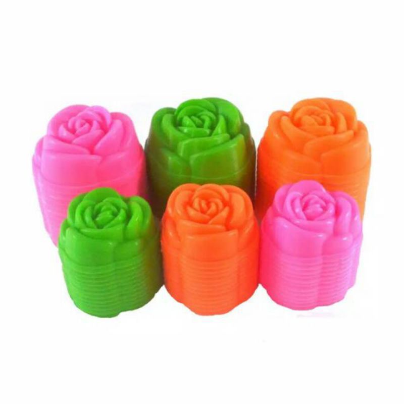 Cetakan Mawar kecil Plastik 1 Lusin