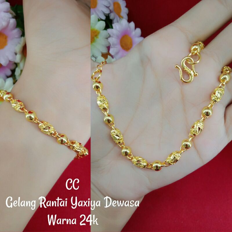 GELANG TANGAN BAMBU/GELANG BAMBU YAXIYA KUNING