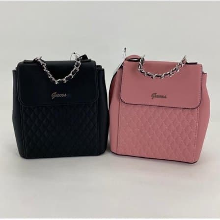 TAS WANITA GUESS 3 in 1 ORI QUILTED BACKPACK B1101 - Hitam