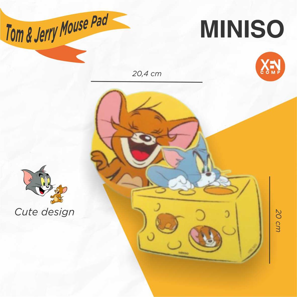 Mouse Pad / Mousepad / Alas Mouse Miniso Karakter Lucu Tom & Jerry
