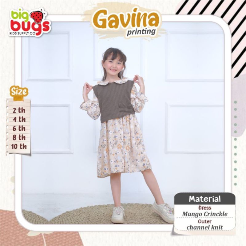 Gavina Dress/dress anak/dress anak plus outher