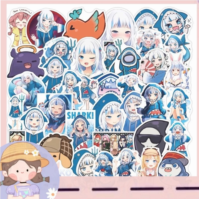 PROMOstiker premium anti air anime / game / stiker lucu / stiker anime / stiker gawr gura / stiker w