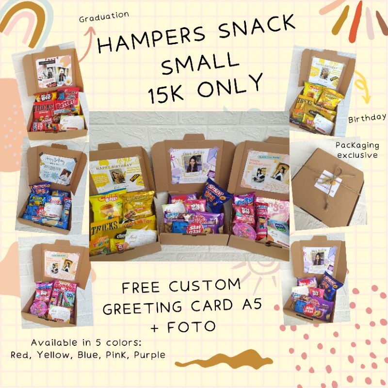 

[TERMURAH] HAMPERS SNACK 15RIBU, BISA REQUEST FOTO, NAMA DAN UCAPAN, KADO WISUDA, SIDANG, ULANGTAHUN, ANNIVERSARY, KADO MURAH MERIAH, HAMPERS MURAH MERIAH