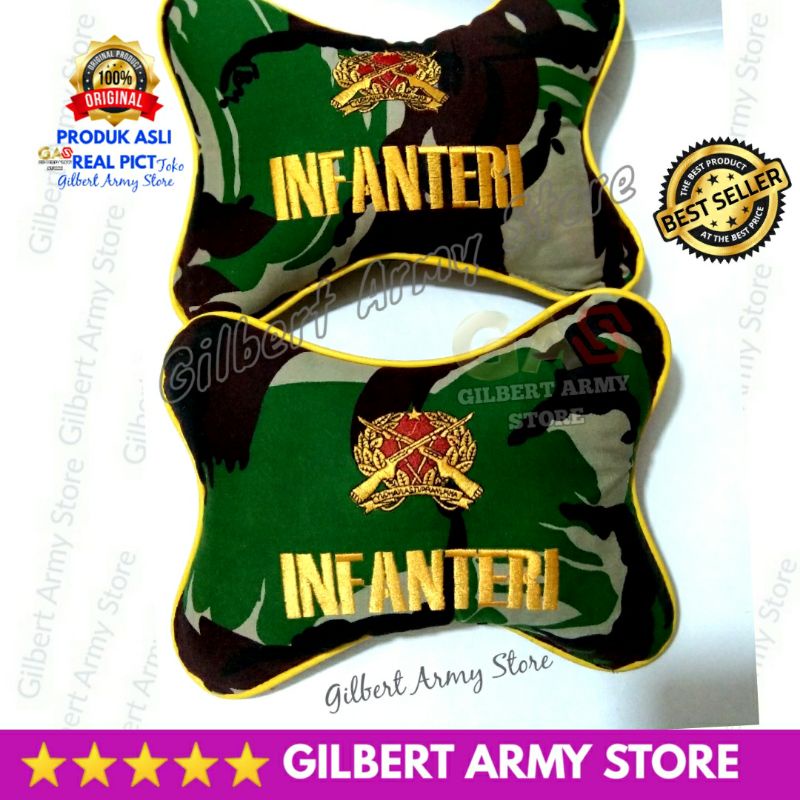 Bantal Mobil Loreng Malvinas TNI-AD kopasus infanteri  Gilbert Army Store Kualitas Premium Murah