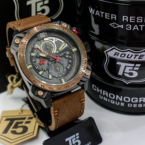 COD Jam Tangan Arloji T5 3709 Fashion Aksesoris Pria / Cowok Elegan Keren Trendi Bergaya Original Ta
