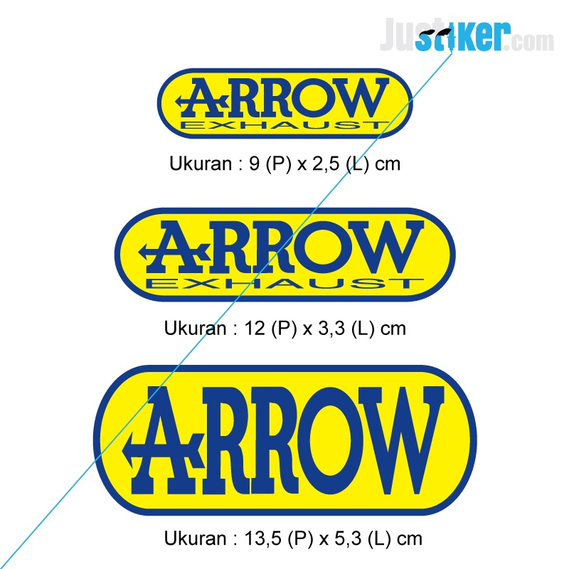 Arrow Sticker Panjang Silencer Knalpot Exhaust Muffler