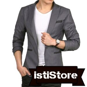 Jas pria, jas formal, jas abu-abu murah berkualitas, jas semiformal