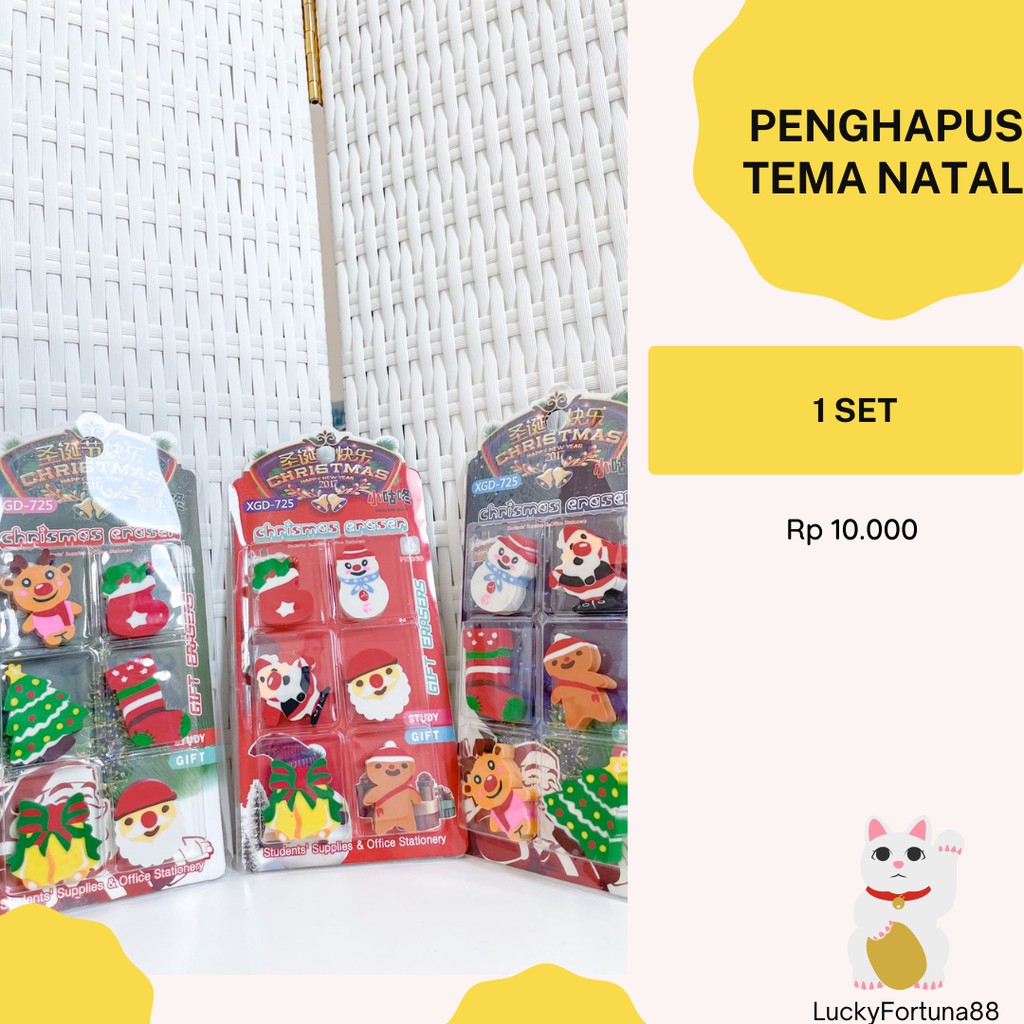 

[LuckyFortuna88] Penghapus Bentuk SinterClauss Penghapus Motif Natal Penghapus suasana Natal Eraser Bentuk Sinterclauss Eraser suasana natal Lucu Murah Kualitas Premium
