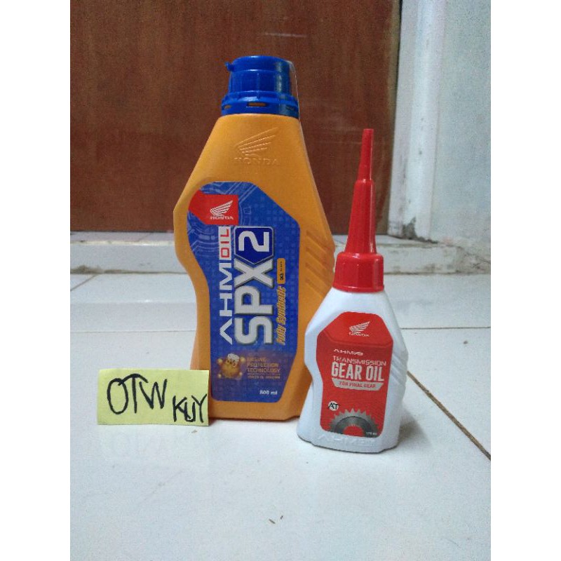 oli spx 2 PAKET OLI SPX 2 MATIC OLI GARDAN AHM UNTUK MOTOR MATIC HONDA BEAT, VARIO, SCOOPY, SPACY sp
