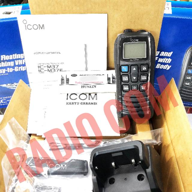 HT VHF MARINE ICOM IC M37 ORI PENGGANTI ICOM M36 MURAH - HT ICOM IC M37 WATERPROOF VHF MARINE