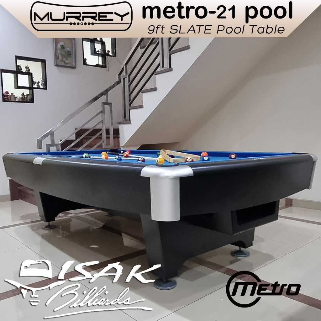 Jual Murrey Metro-21 PRO 9 ft Slate Pool Table - Meja Billiard Biliar