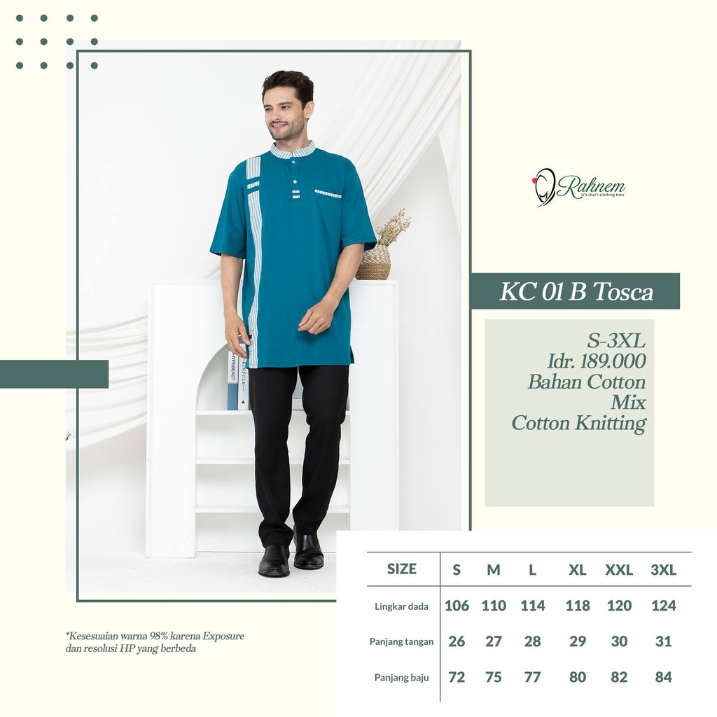 Couple Gamis Koko Rahnem Terbaru KC 01 GC 01 Tosca / Fashion Musim Couple Terbaru Rauna