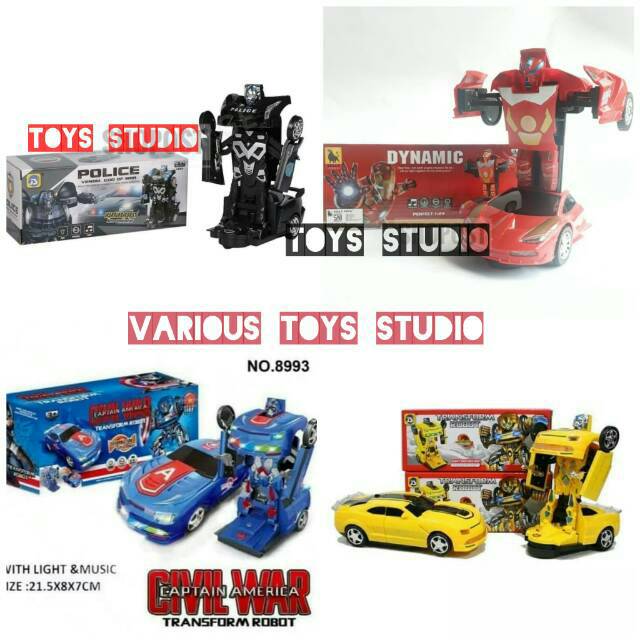 Mainan anak murah mobil otomatis transformers superhero