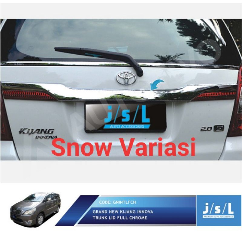 Grand Kijang Innova Lis bagasi belakang trunk lid patch chrome JSL