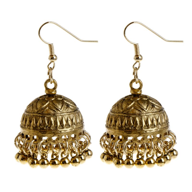 SIY  1 Pair Ethnic Earrings Dome Pendant Tassel Exquisite Elegant Vintage Charms Women Jewelry Dangle India Cage Drop Fashion