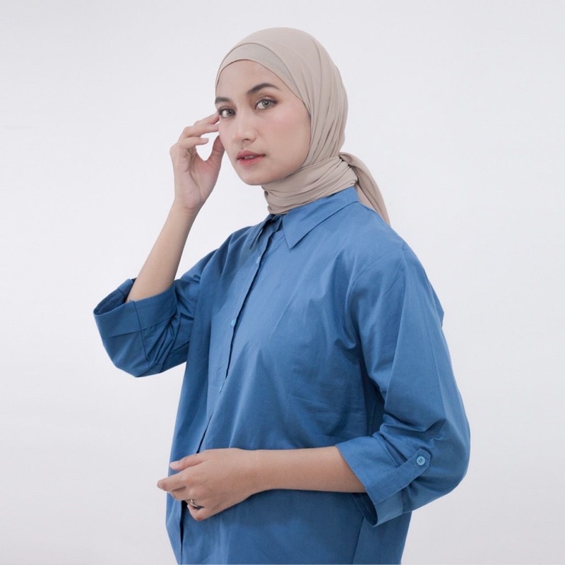 (MGA) KEMEJA OVERSIZE RERINTA BLOUSE ATASAN WANITA SHIRT