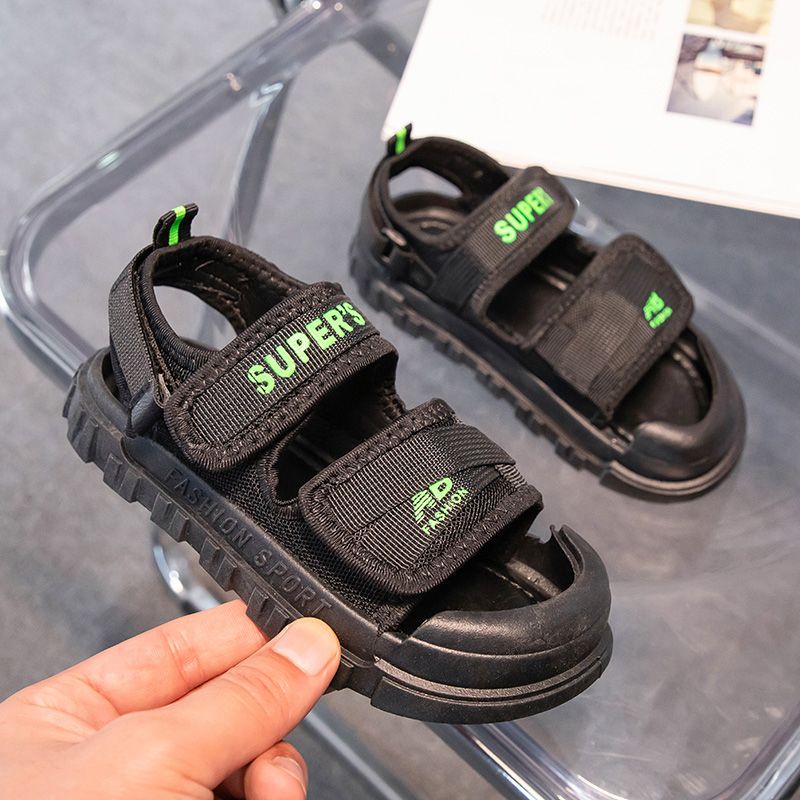 [GROSIR][COD] SEVEN_DAY SANDAL FLIP FLOP SANDAL KANVAS ANAK-ANAK CEWEK COWOK WM2317 HITAM