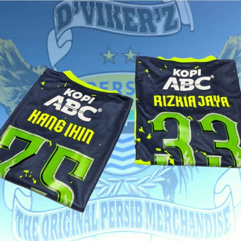 Kaos bola persib terbaru 2022 third alternate bisa request nama sendiri size xxl