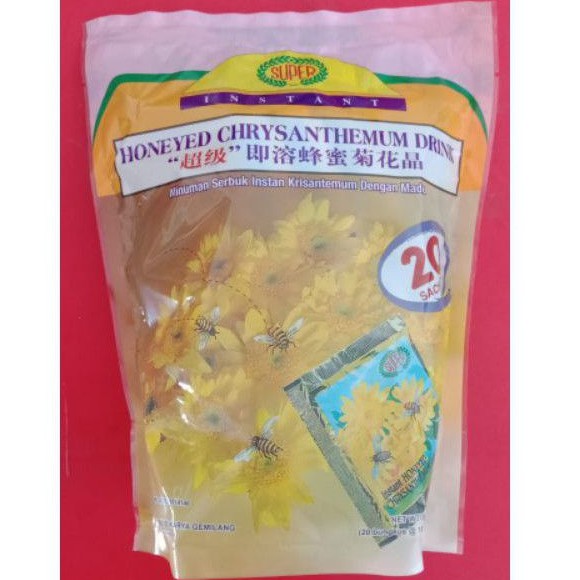 

SUPER HONEYED CHRYSANTHEMUM DRINK 360 GRAM (20 SACHET 18 GRAM) TEH BUNGA