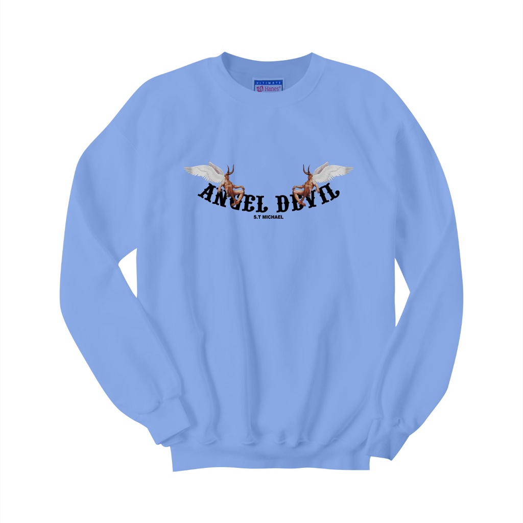 SWEATER CREWNECK WANITA ANGEL DEVIL SIZE M-XXL