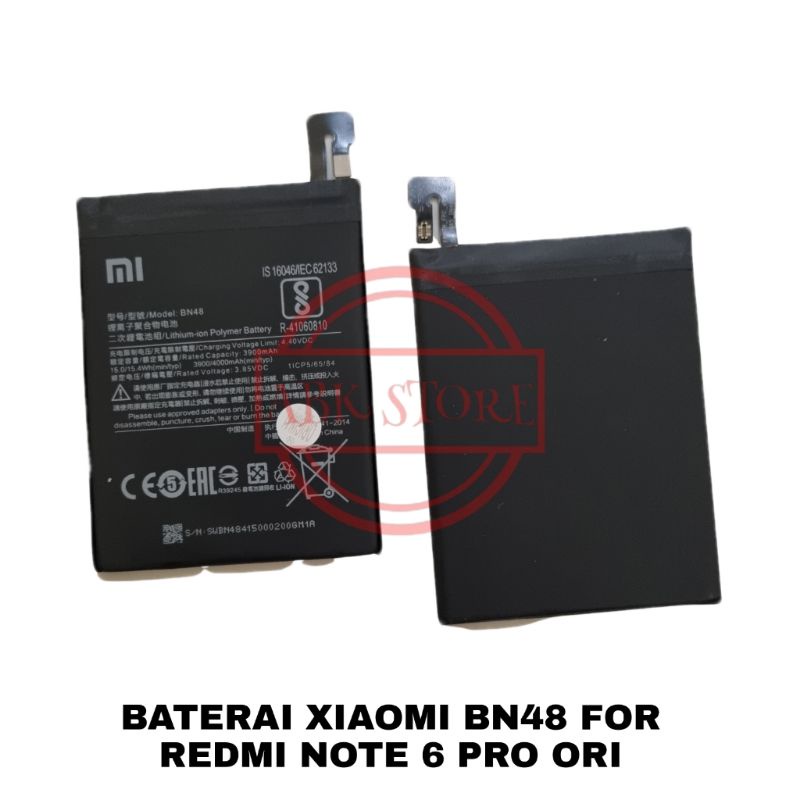 BATRE BATERAI BATTERY XIAOMI BN48 FOR REDMI NOTE 6 PRO ORIGINAL