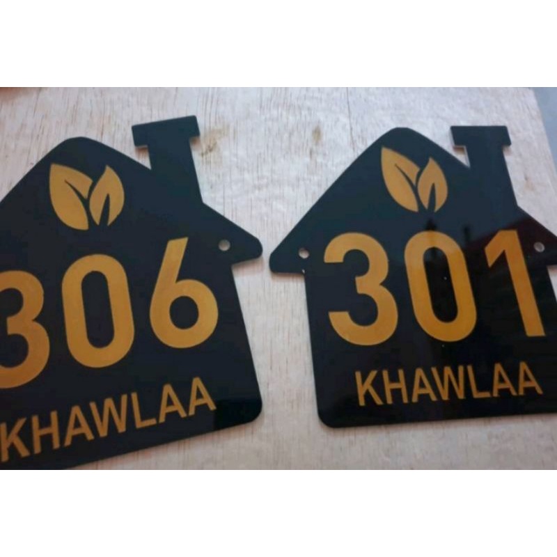 nomor rumah akrilik   acrylic   warna   plat   hiasan dinding   homedecor   nomor rumah premium 15 x